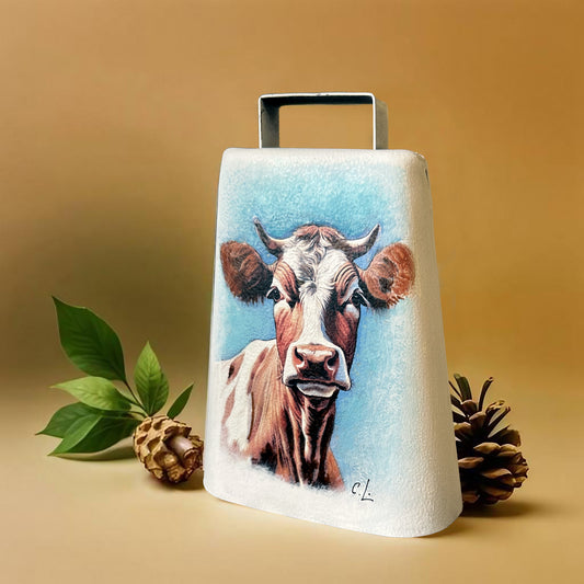 Cowbell, Brown & White Cow