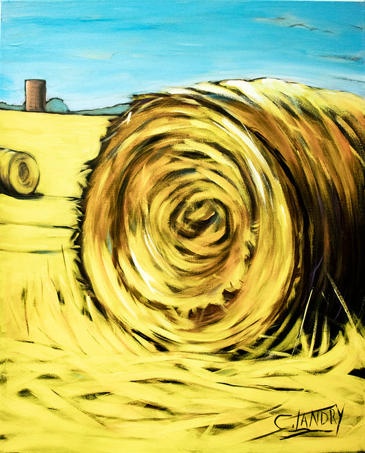The Haystack, Painted by Artist Carol Landry, Farmhouse Style Art