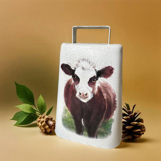 Cowbell, Hereford Cow Hand Painted by Carol Landry