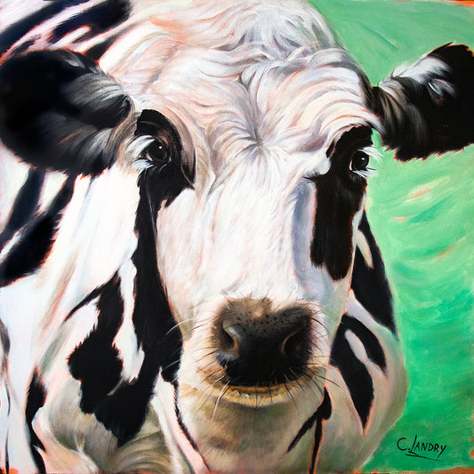 Cow Portrait Painting by Carol Landry, 30