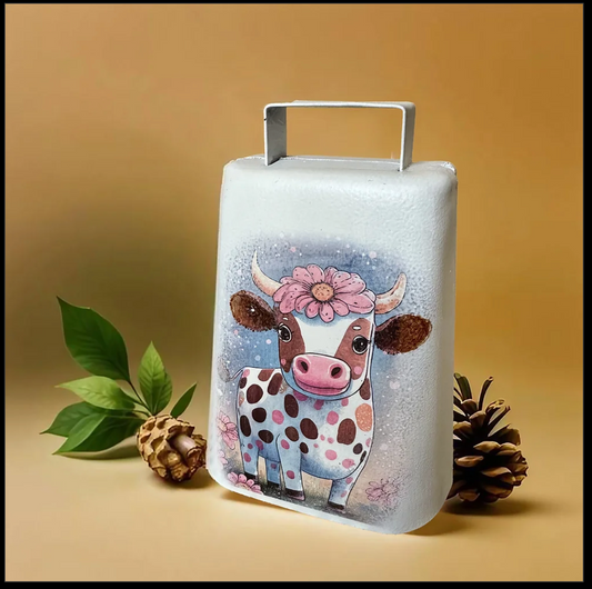 Cowbell with Baby Cow by Artist Carol Landry