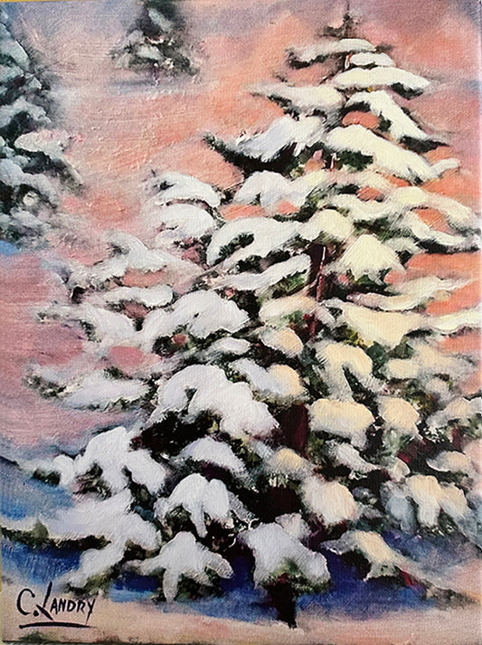Winter/Christmas Art, 'Winter Solstice Tree', by Artist Carol Landry, 12