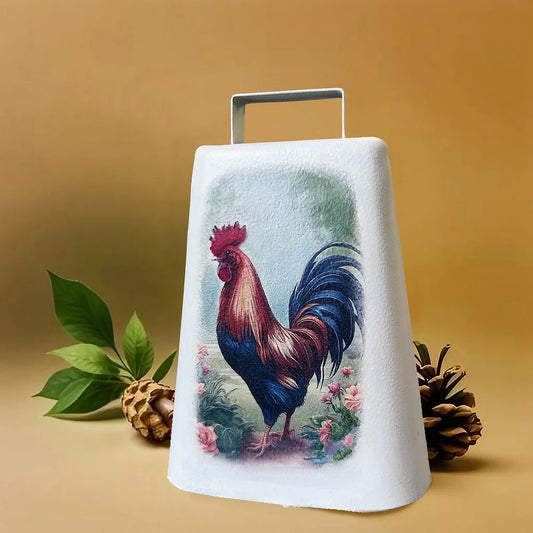 Cowbell, Handpainted Rooster Design