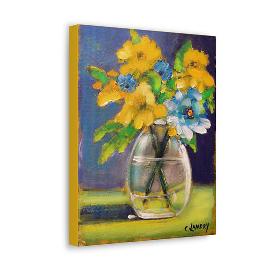 Canvas Gallery Wraps, Abstract Floral Painting Copy on Canvas by Carol Landry