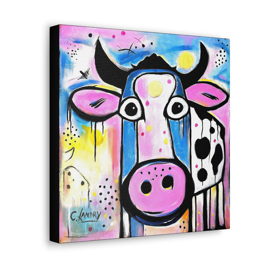 Cow Abstract Art on a Copy Canvas Gallery Wraps, by Carol Landry - Prof. Quality