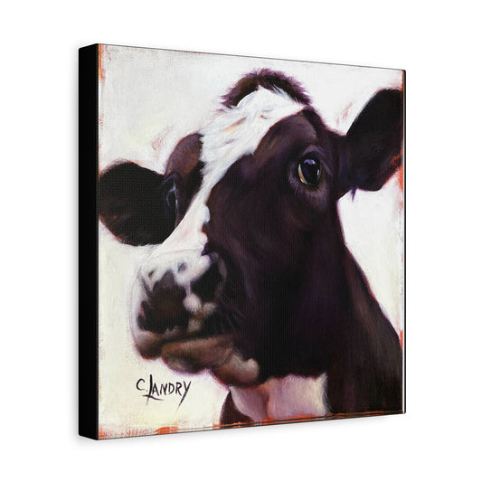 Cow Painting, Matte Canvas, Copy on Canvas, Painted by Artist Carol Landry