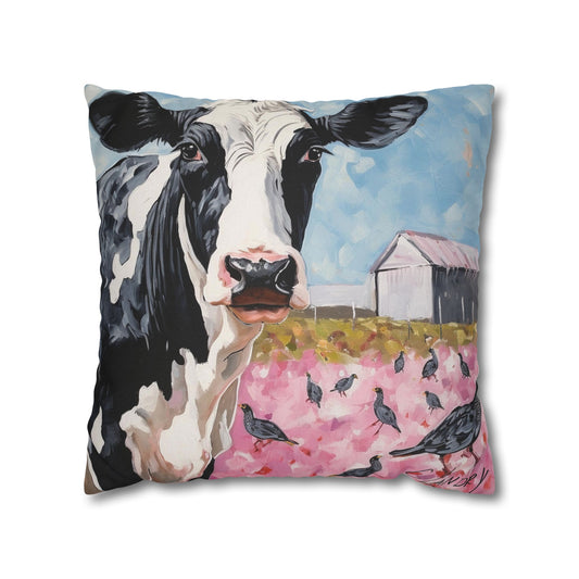 Throw Pillow Case/Cow Barn Design