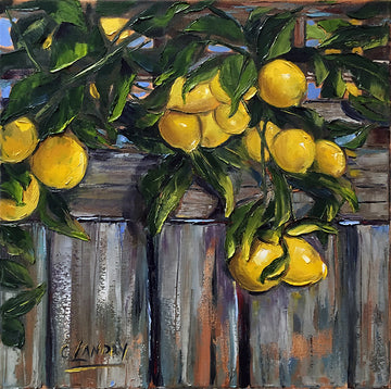 Wall Art, "Franks Lemons', 20"x 20" Reproduction of the Original by Artist Carol Landry