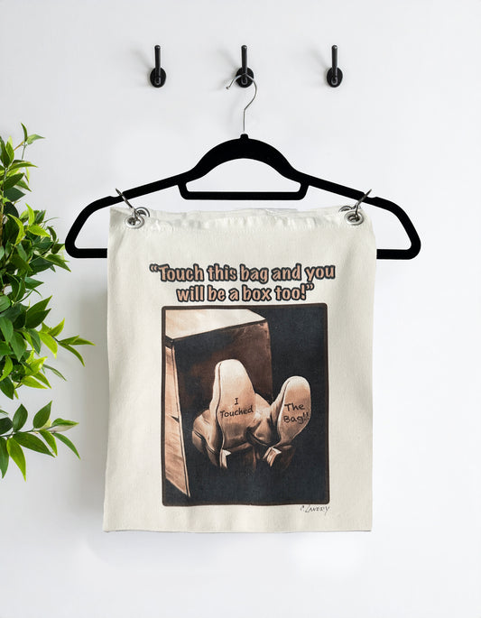 Closet Clothes Hanger, Secret Hinding Place Tote Bag for Private belongings!! 'Casket Boots'