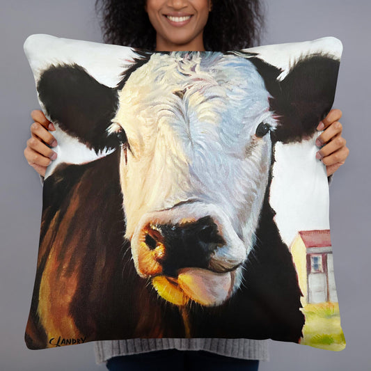 Throw Pillow, Farmhouse Decor Pillow, Cow Pillow, 'Buddy' Cow