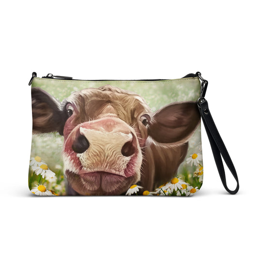 Crossbody bag with 'Camila the Cow'