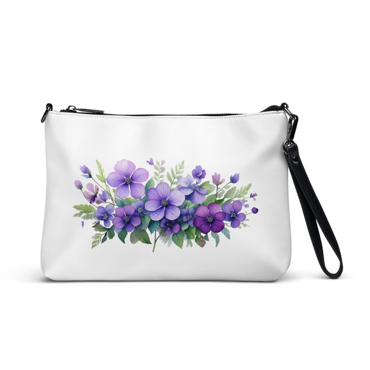 Crossbody bag whith Purple Flora Digital Design.