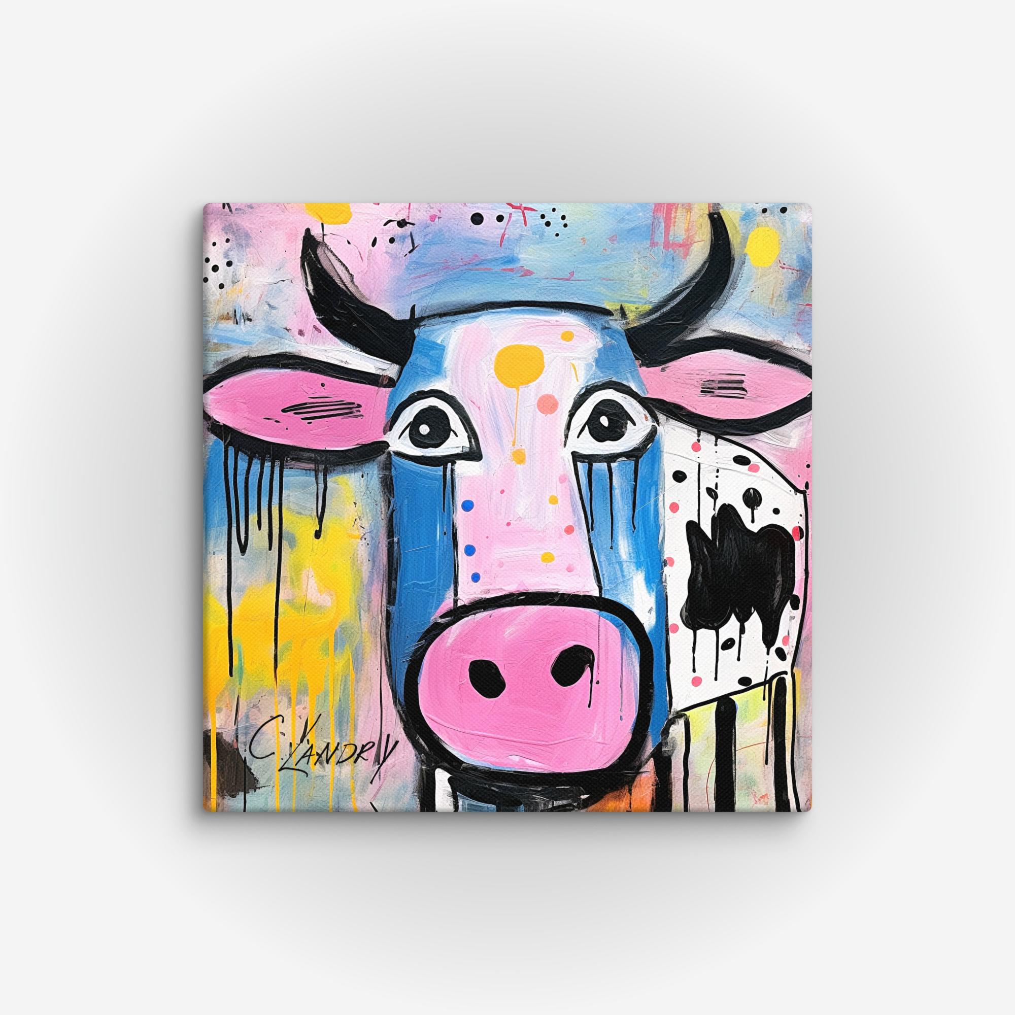 Abstract Cow Reproduction, by Artist Carol Landry on Canvas