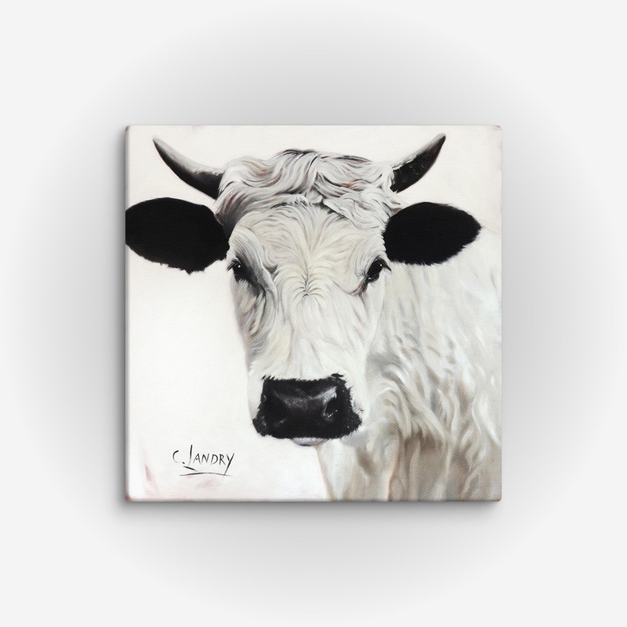 Cow Painting Reproduction of 'Pepper' on Canvas Wrap, by Artist Carol Landry