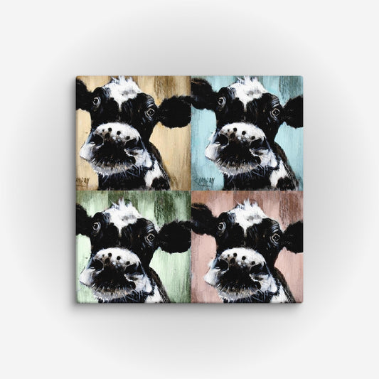 Cows, Four Cows Design, Reproduction by Artist Carol Landry