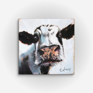 Cow Reproduction on Canvas, by Artist Carol Landry