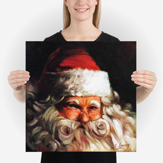 Poster, Santa poster by Artist Carol Landry Fine Art