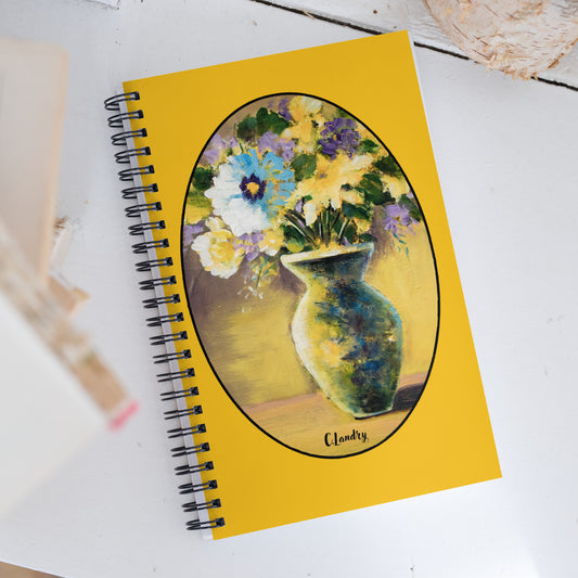 Notebook, Spiral with a Abstract Floral Design by Artist Carol Landry