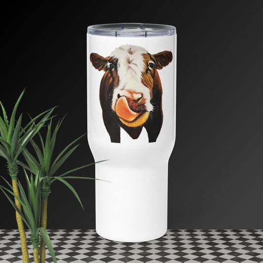 Travel mug with a handle