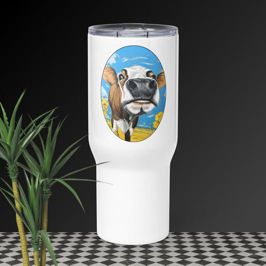 Travel mug with a handle