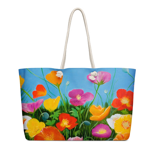 Oversized weekender bag with a 
